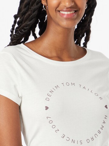 TOM TAILOR DENIM T-Shirt in Beige