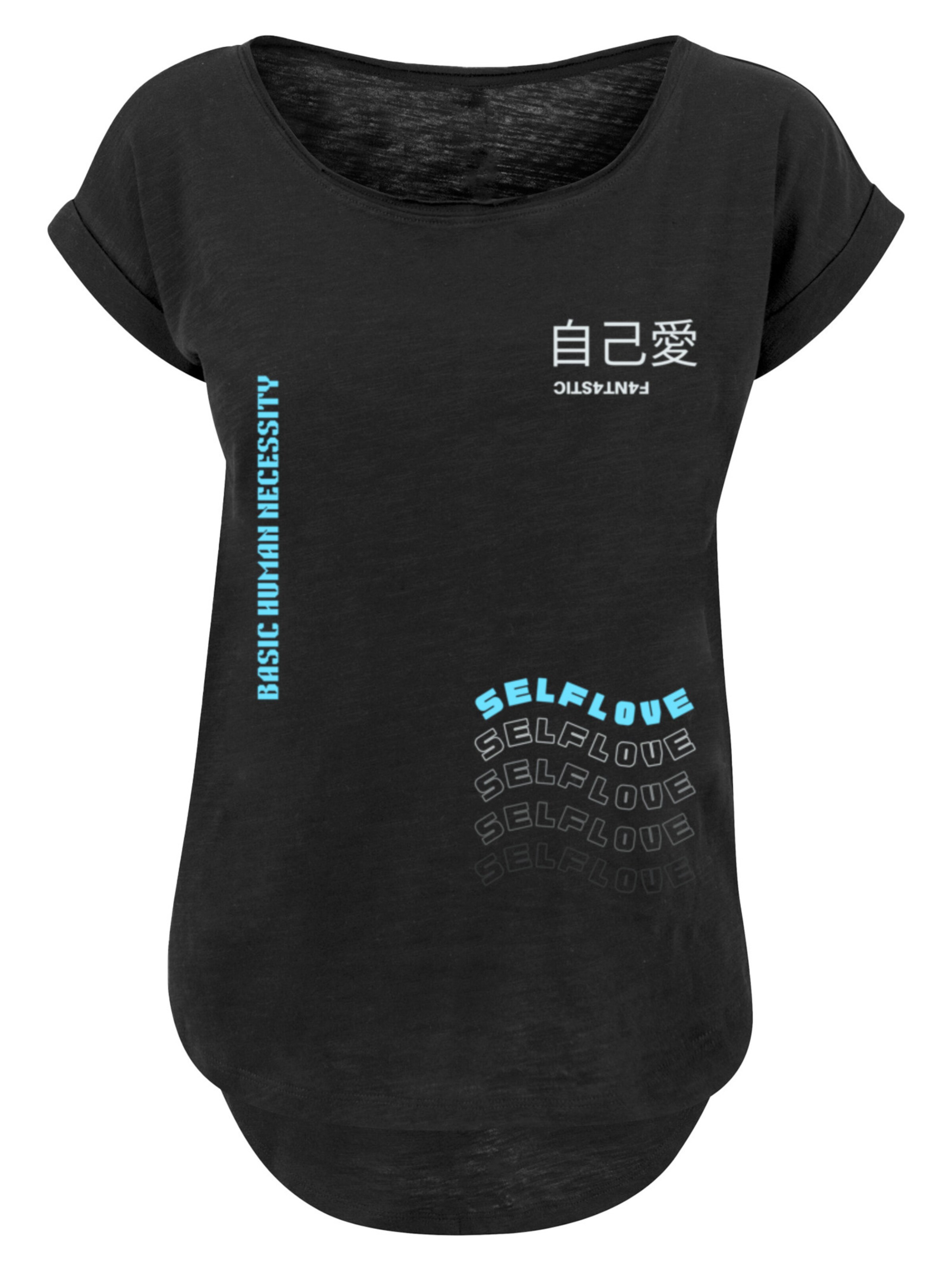 T-shirt 'Self Love' F4NT4STIC en noir : devant