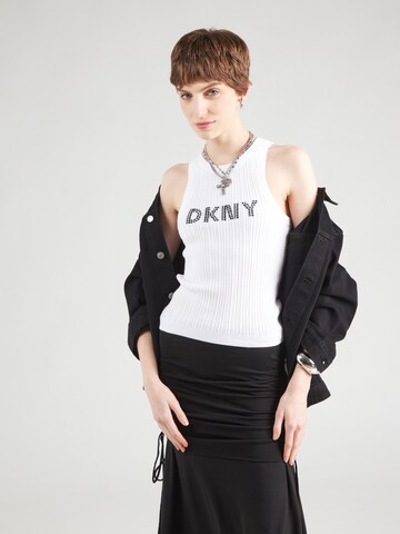 Tops en tricot DKNY en blanc : devant