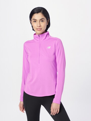 new balance - Camisa funcionais 'Accelerate' em rosa: frente