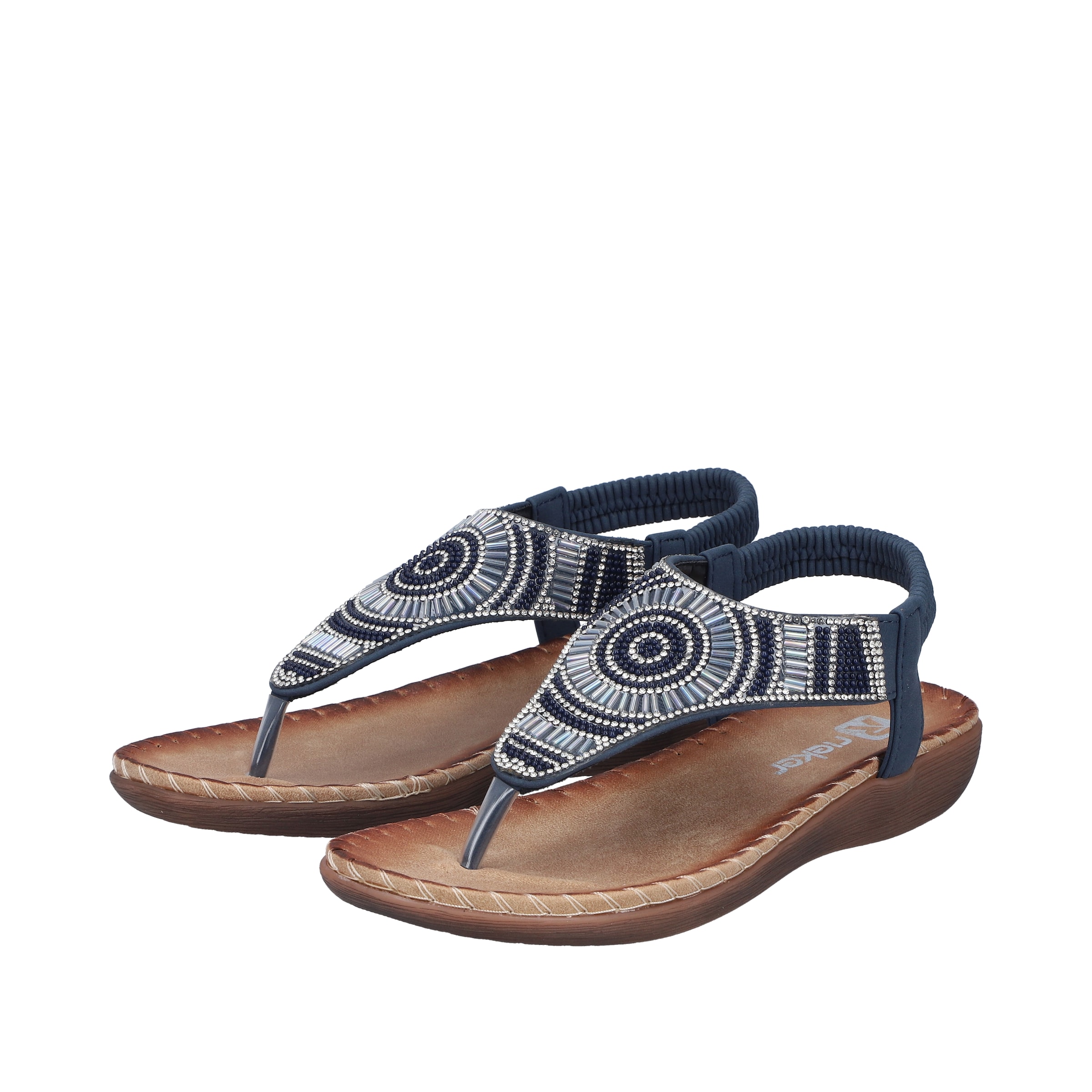Rieker T-Bar Sandals in Blue