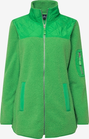 LAURASØN Fleece jas in Groen: voorkant