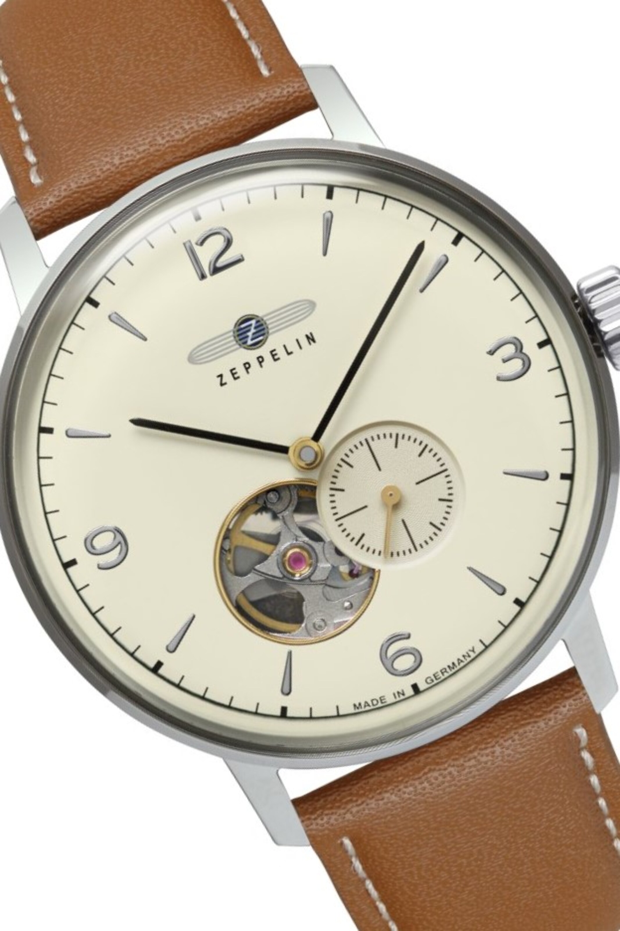 Zeppelin Uhr 'Sustainable Planet' in Braun