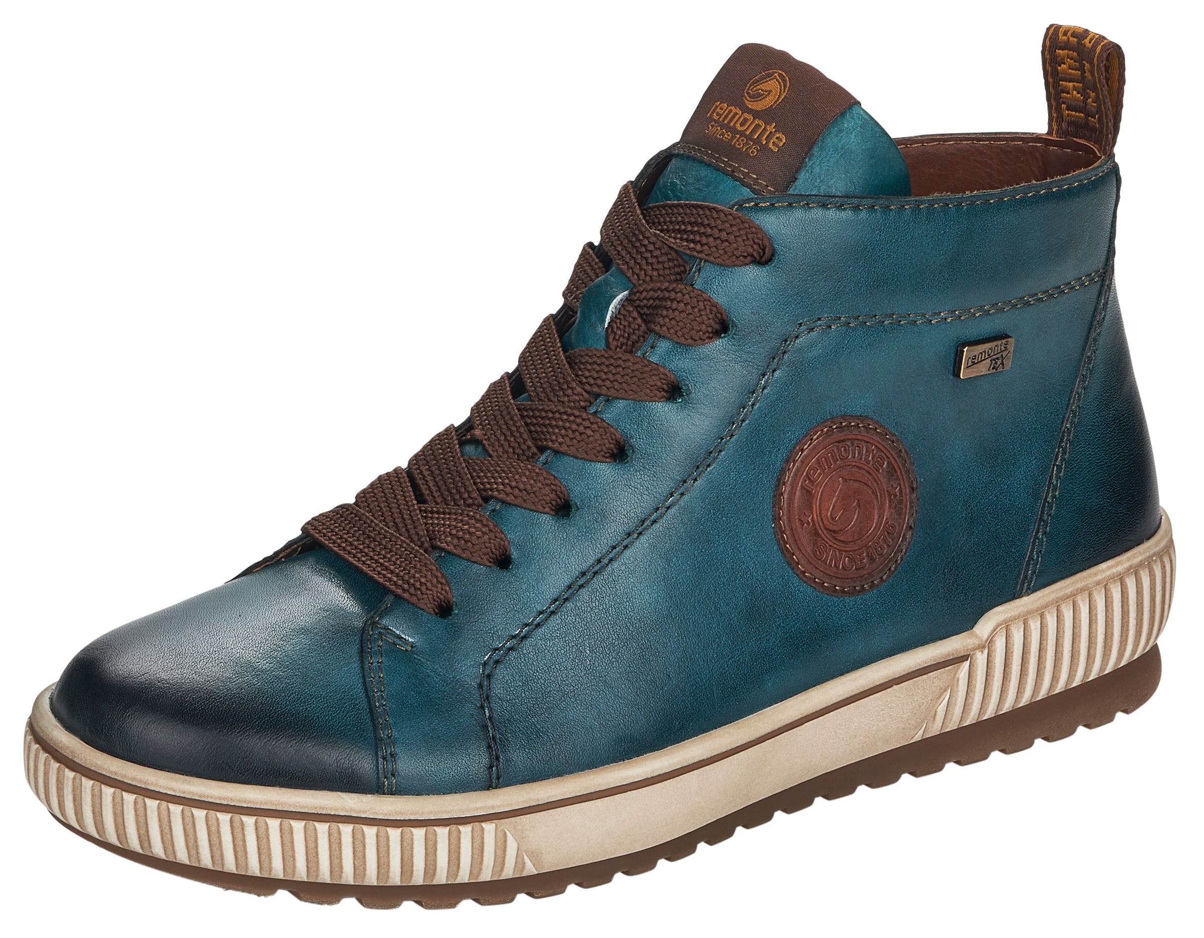 REMONTE High-Top Sneakers in Green: front
