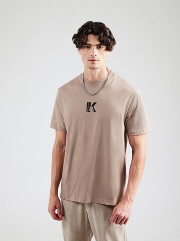 T-Shirt KARL LAGERFELD JEANS en beige : devant