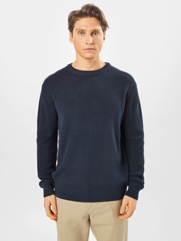 Pull-over Urban Classics en bleu : devant