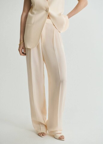 MANGO Wide Leg Hose 'Mire' in Beige: Vorderseite