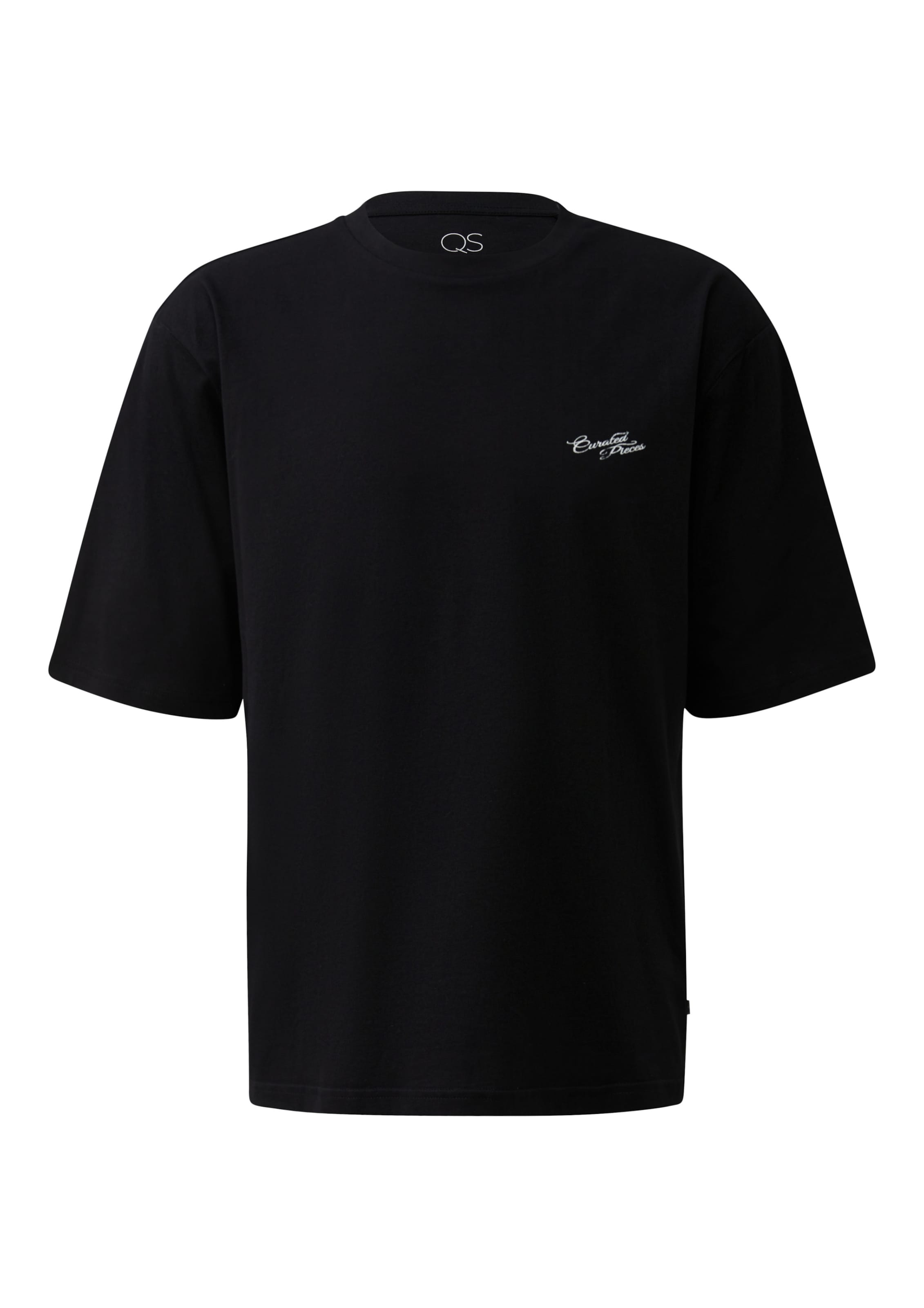 QS Shirt in Zwart: voorkant