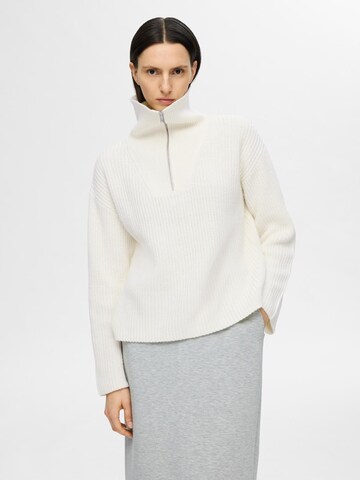 SELECTED FEMME Pulover 'Bloomie' | bela barva