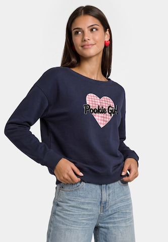 Sweat-shirt MYMO en bleu : devant