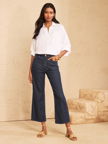 Bootcut Jean love & roses en bleu