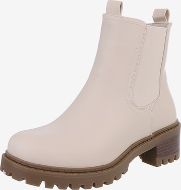 Ital-Design High Heels ' Plateaustiefeletten ' in Beige: Vorderseite