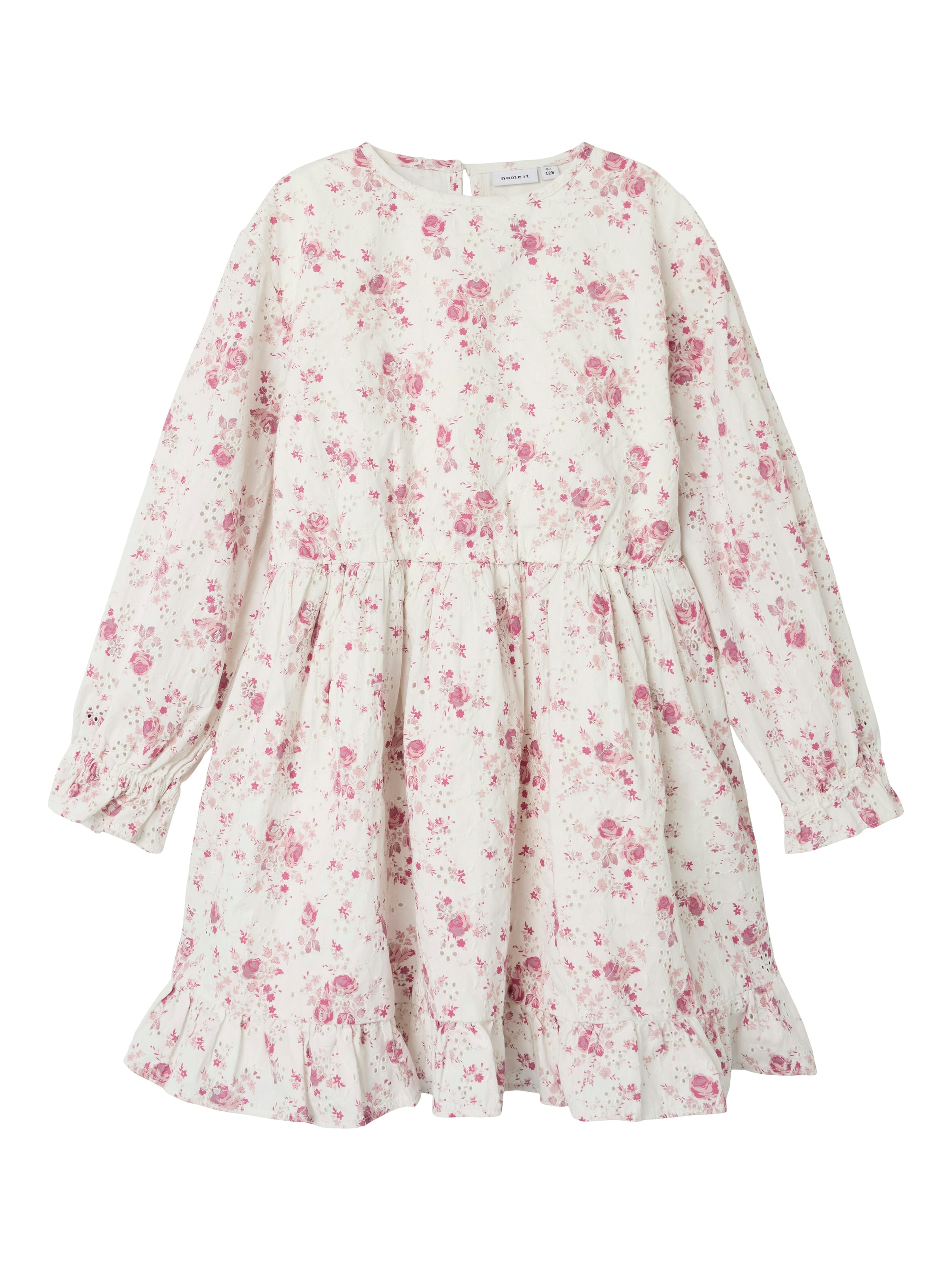 Rochie 'NKFFEMBRODER' de la NAME IT pe alb: față