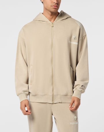 Plein Sport - Sudadera con cremallera en beige