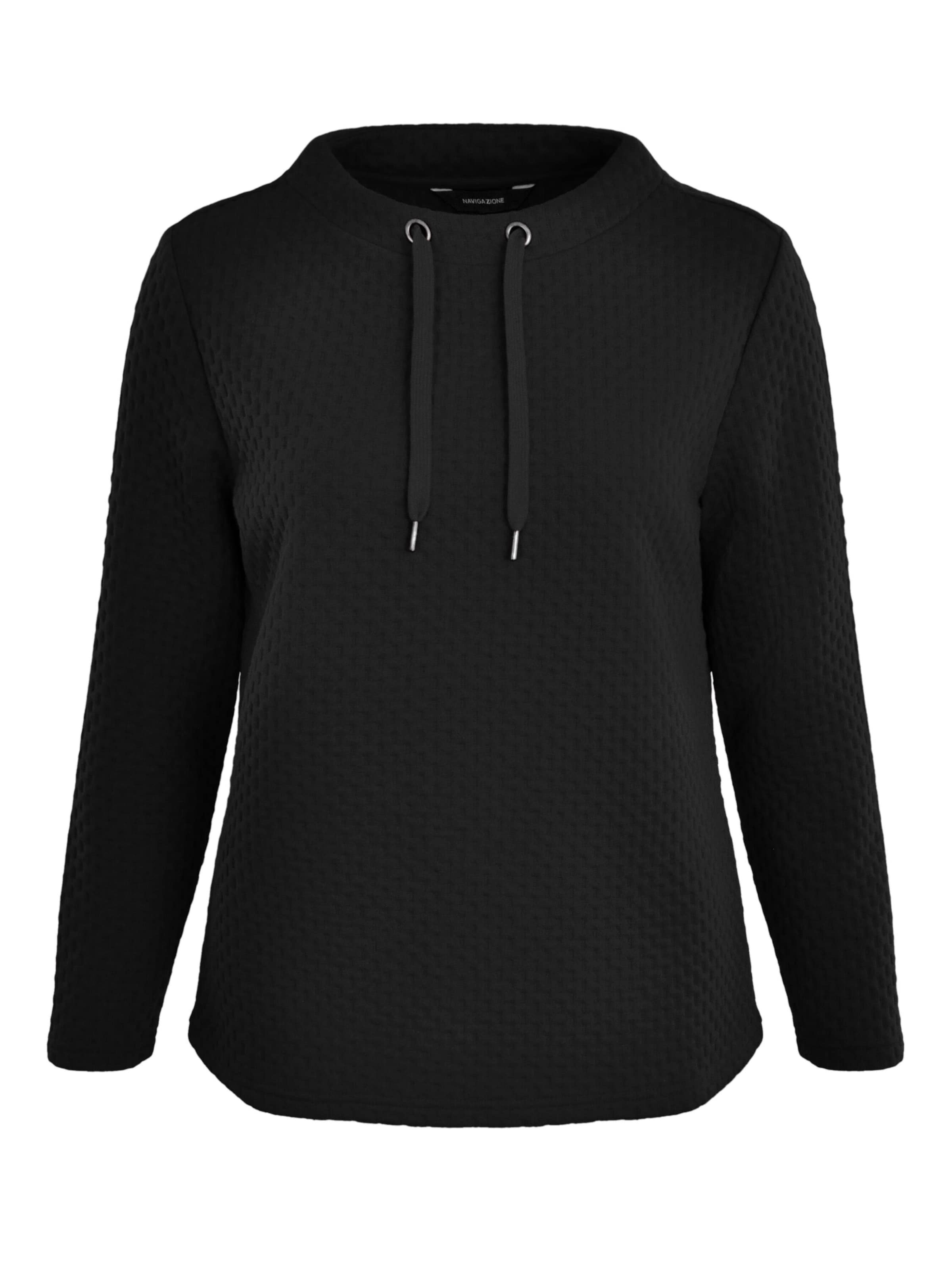 Navigazione Sweatshirt in Zwart: voorkant