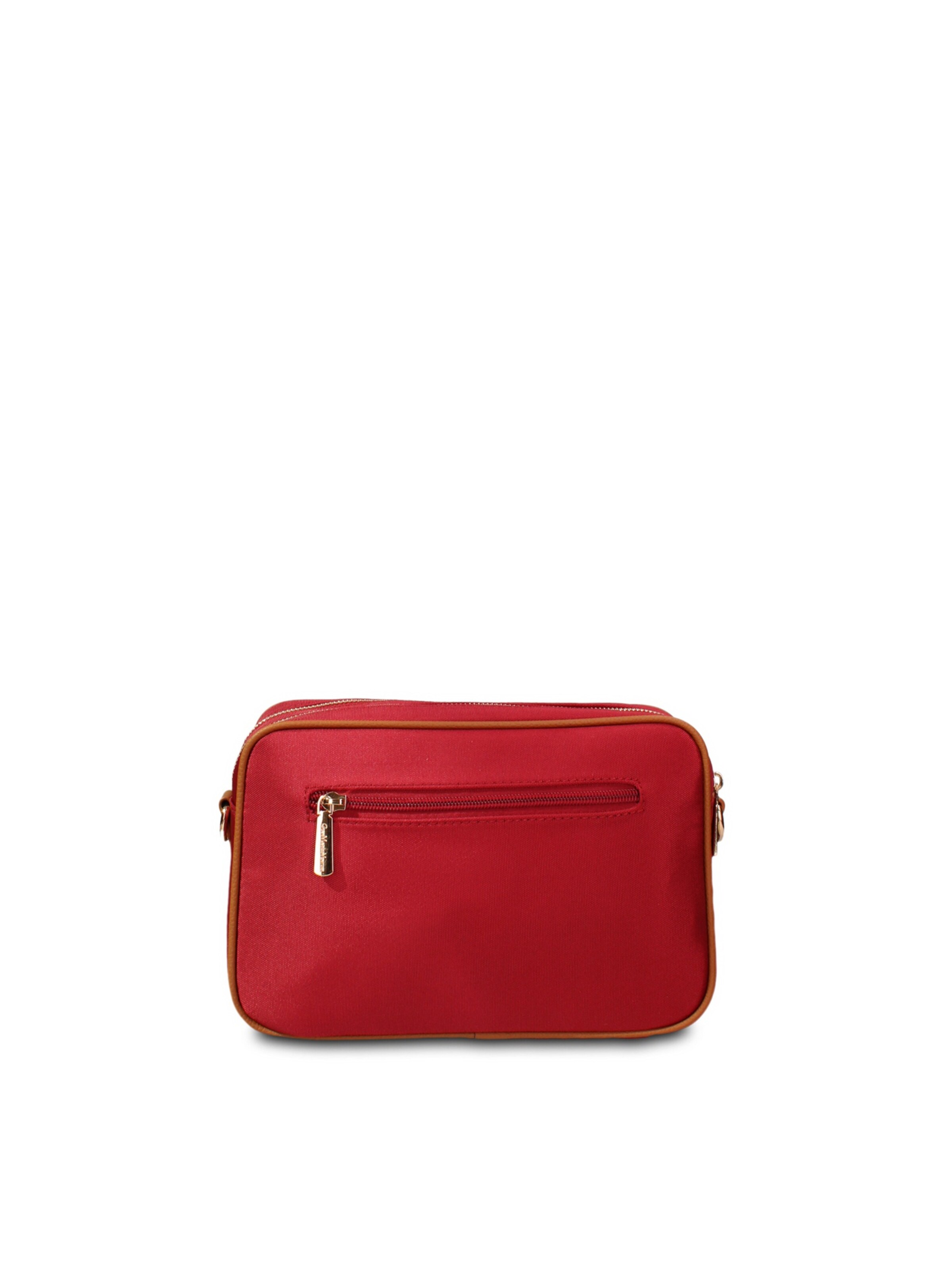 Borsa a tracolla 'Borsa a Tracolla Pelle Vegana Gianmarco Venturi Nera e - Versatile Donna' di GianMarco Venturi in rosso