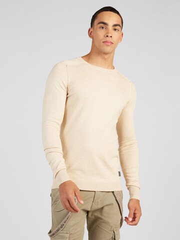 Key Largo Pullover 'MST PROJECT' in Beige: predná strana