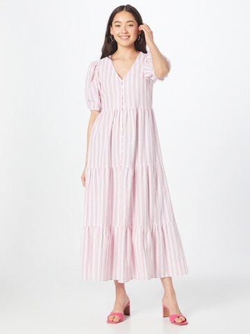 Robe-chemise 'Sue' FRNCH PARIS en rose : devant