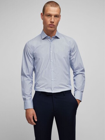 HECHTER PARIS Regular fit Button Up Shirt in Blue: front