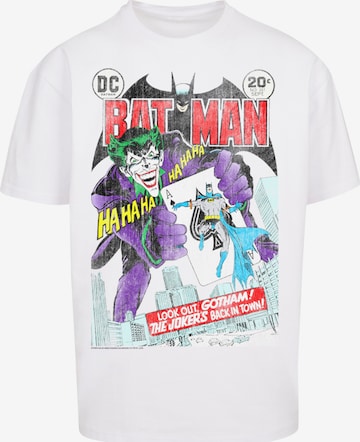 T-Shirt 'Batman Joker Playing Card Cover' F4NT4STIC en blanc : devant
