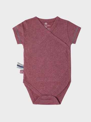 OrganicEra Romper/Bodysuit 'OrganicEra Organic Baby S/S Kimono Body' in Red: front
