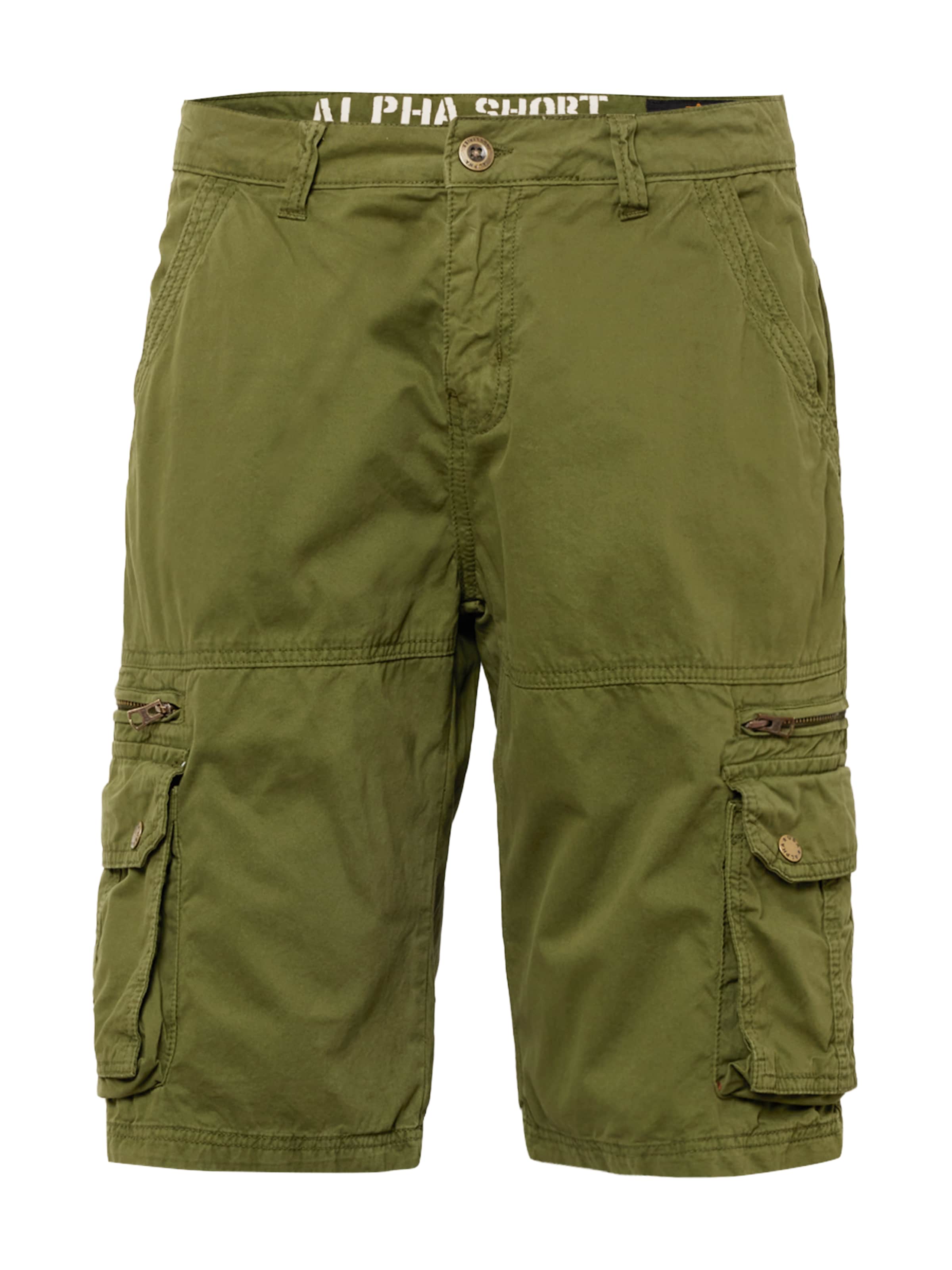 ALPHA INDUSTRIES regular Παντελόνι cargo σε πράσινο: μπροστά