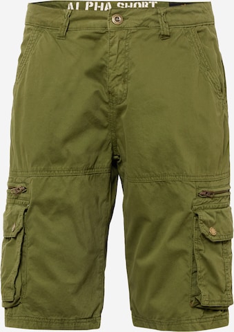 ALPHA INDUSTRIES Pants in Green: front