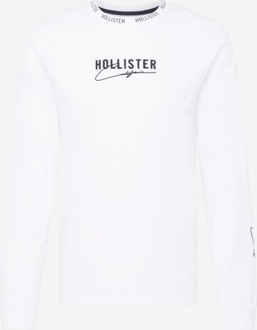 HOLLISTER Тениска в бяло: отпред