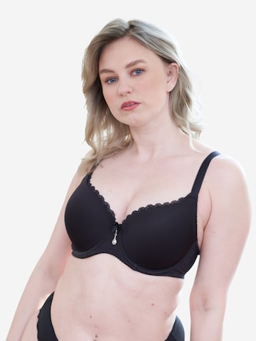 SugarShape T-shirt Bra 'Pure' in Black: front