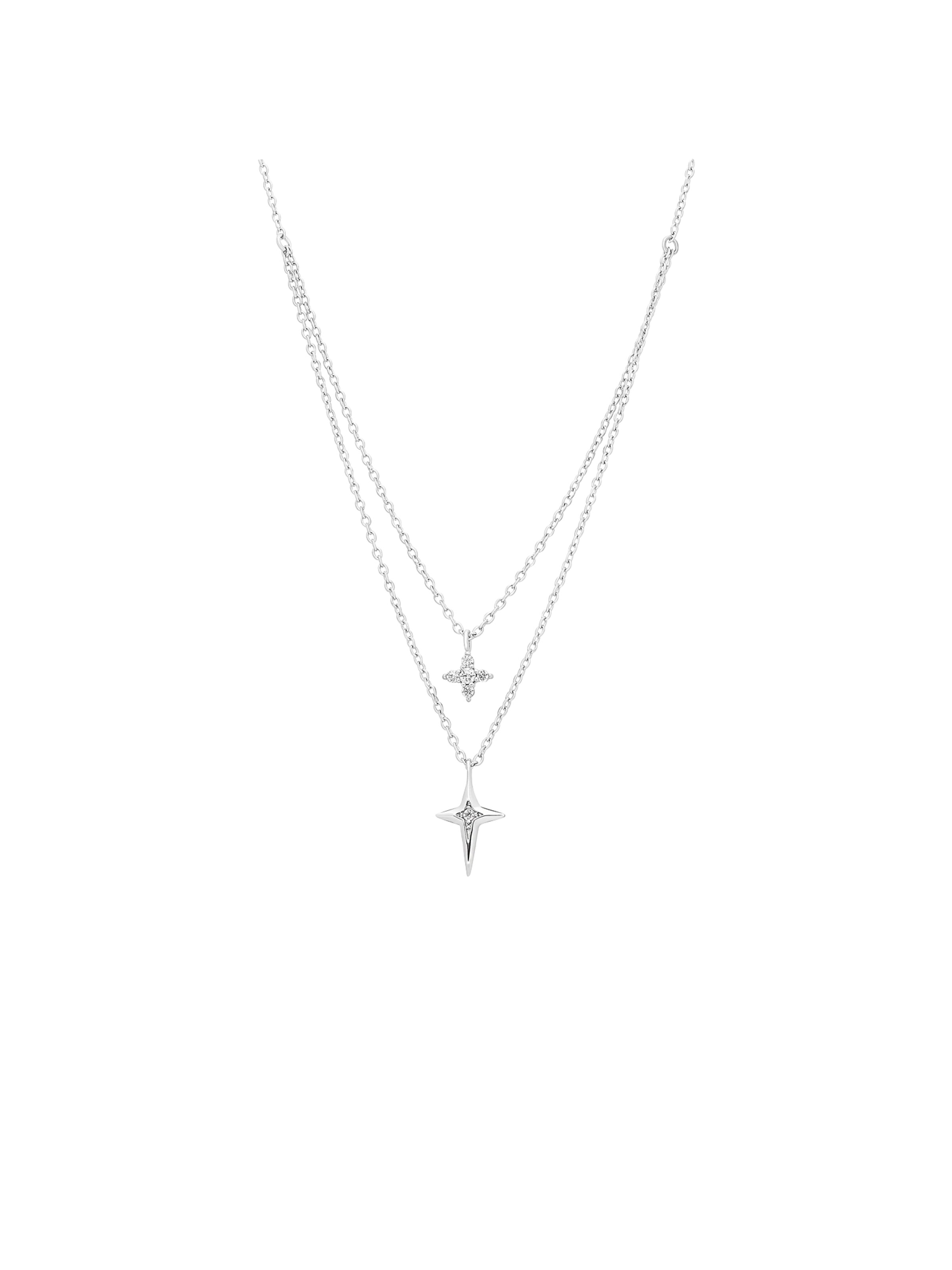 Lucardi Ketting 'Modern' in Zilver: voorkant