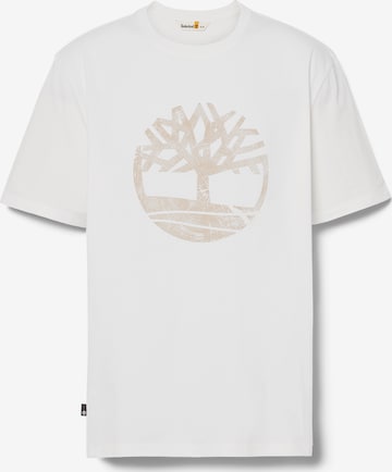 T-Shirt 'Garment Dye' TIMBERLAND en blanc : devant