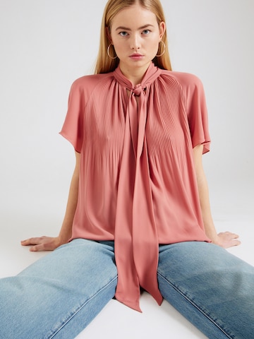 Lauren Ralph Lauren Μπλούζα 'DRAPEY POLY' σε ροζ: μπροστά