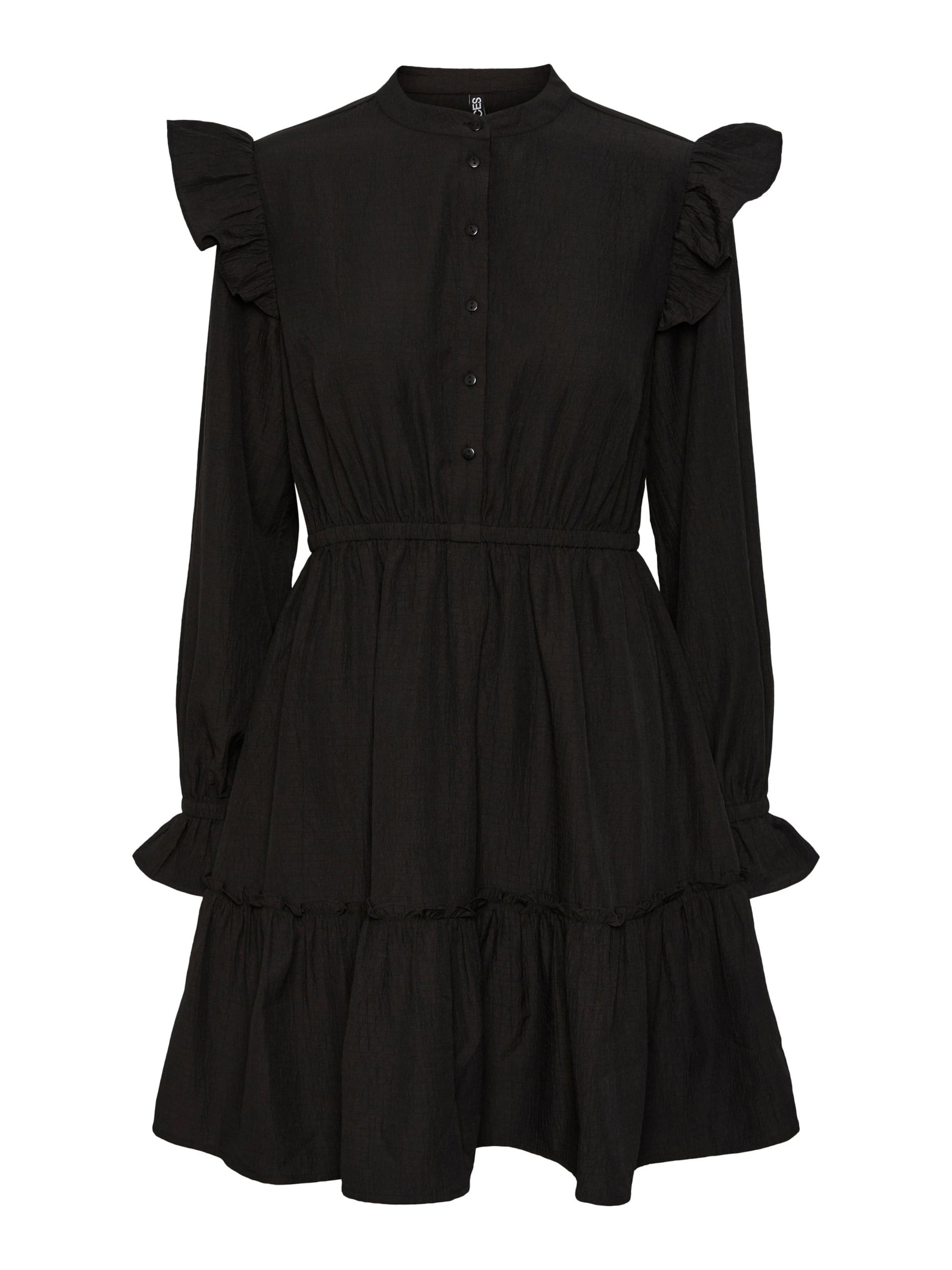 Rochie tip bluză 'SIRASI' de la PIECES pe negru: față