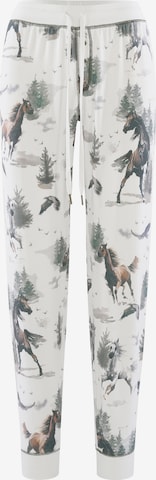 PJ Salvage Pajama Pants 'Wild Force' in White: front
