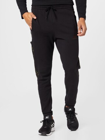 ADIDAS SPORTSWEAR Regular Sports trousers 'Essentials' in Black: front