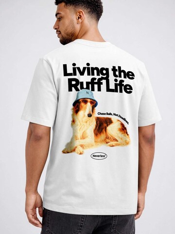 Neverless Shirt 'Ruff Life'‌‌‌‌‌‌‌‌‌ in Weiß