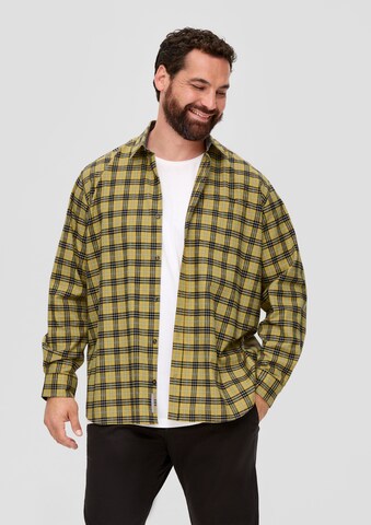 s.Oliver Regular Fit Hemd in Gelb: Vorderseite