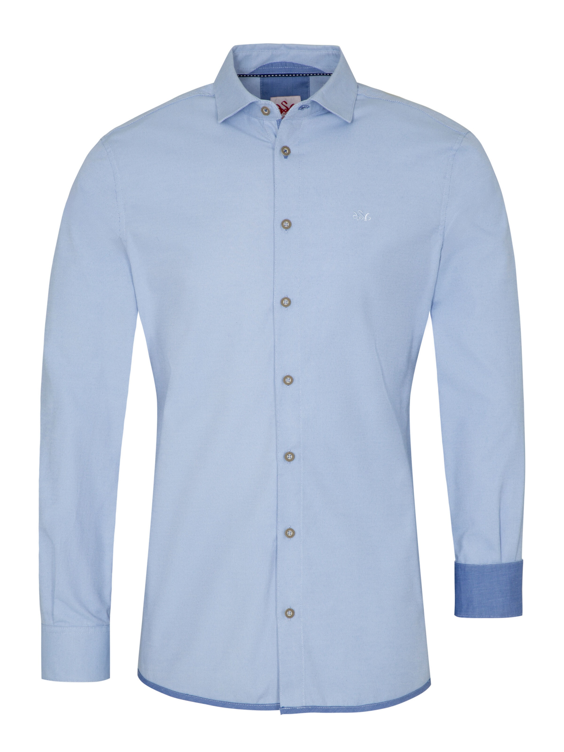 Coupe slim Chemise folklorique 'Frankenau' SPIETH & WENSKY en bleu : devant