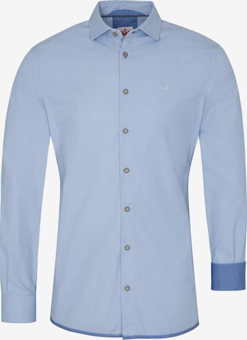 Coupe slim Chemise folklorique 'Frankenau' SPIETH & WENSKY en bleu : devant