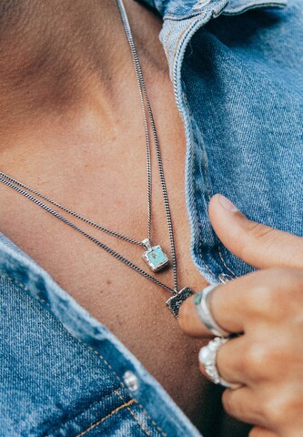 Haze&Glory Halskette Plättchen in Silber: Vorderseite