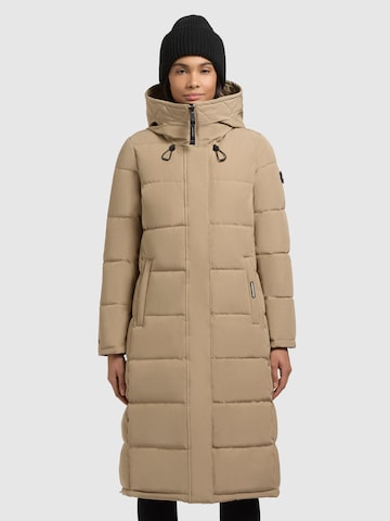 khujo Pitkä talvitakki 'Devion' värissä beige: etupuoli