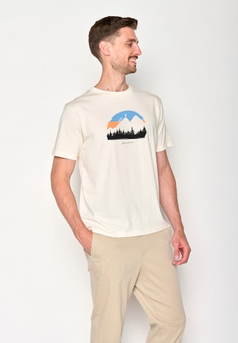 GREENBOMB Shirt 'Nature Forest Happy' in White: front