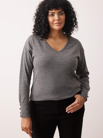 Trendyol Curve Πουλόβερ σε γκρι: μπροστά