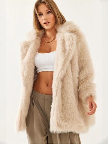 Bianco Lucci Tussenmantel in Beige: voorkant