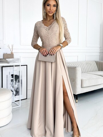 Numoco Evening Dress 'Maxikleid Amber' in Beige
