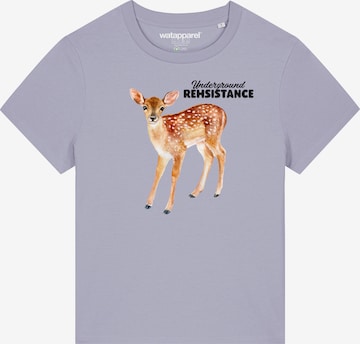 Maglietta 'Underground Rehsistance' di Watapparel in lilla: frontale