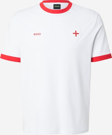 T-Shirt BOSS en blanc : devant
