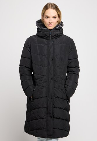 Barbara Lebek Winter Coat in Black: front