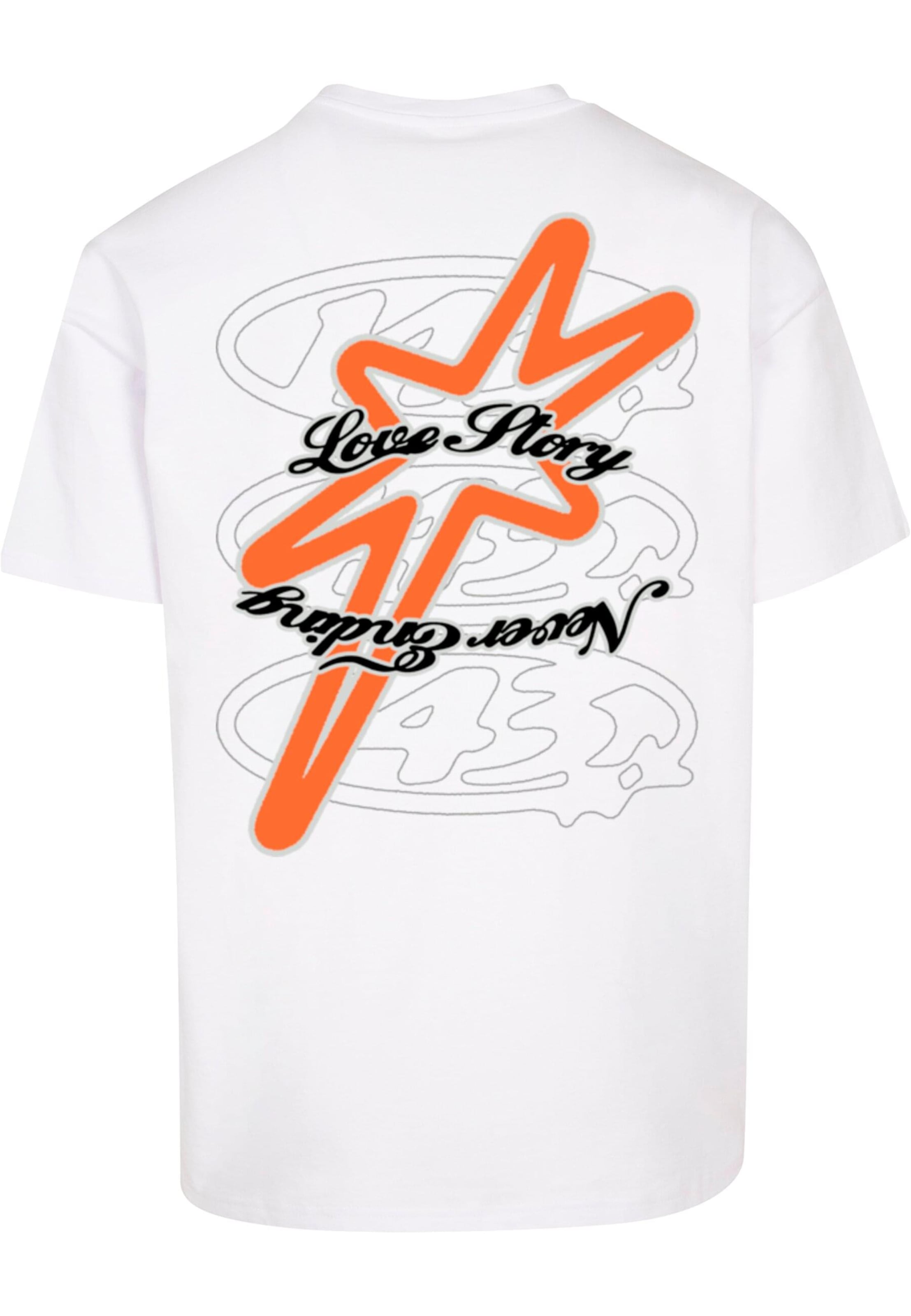 MT Upscale T-Shirt 'Never ending...' in Weiß