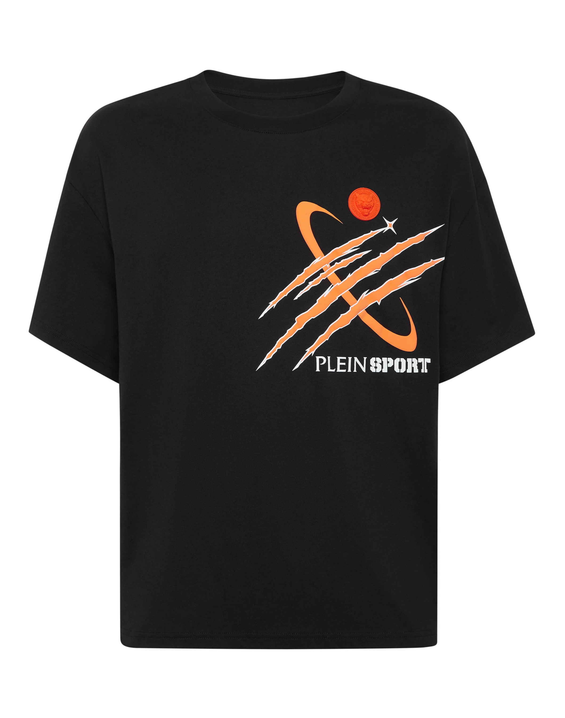 Plein Sport Camiseta 'Scratch' en naranja / negro / blanco, Vista del producto
